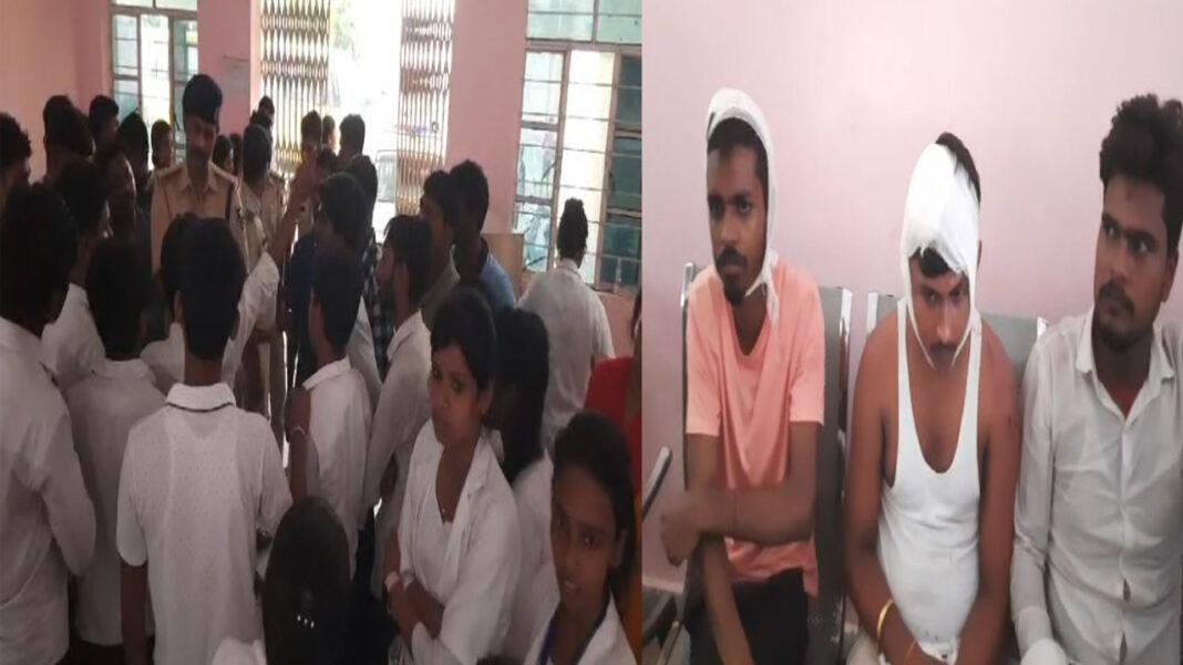 छात्र-छात्राओं के साथ मारपीट, एक दर्जन छात्र जख्मी