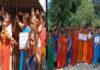 मानदेय में बढ़ोतरी को लेकर जीविका दीदी ने दिया धरना