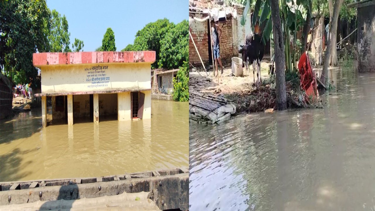 गंगा के जलस्तर बढ़ने से दियारा क्षेत्र के लोगों की बढ़ी समस्या