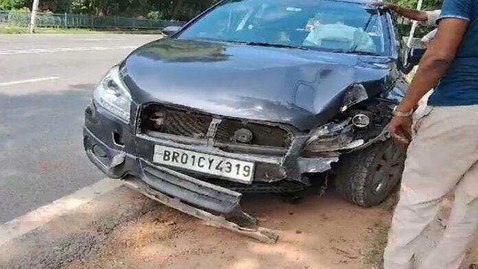 मुख्यमंत्री आवास के नजदीक भयंकर दुर्घटना, कार इलेक्ट्रिक पोल में मारी टक्कर