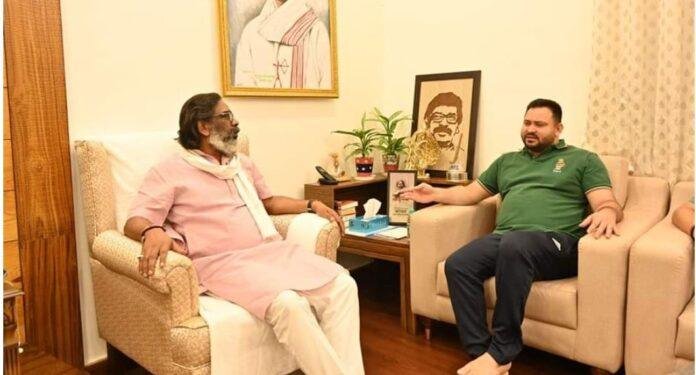 झारखंड में चुनावी रणनीति पर तेजस्वी यादव और हेमंत सोरेन की अहम मुलाकात