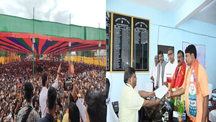 जर्नादन प्रसाद के नामांकन में पहुंचे चिराग, उमड़ा जनसैलाब