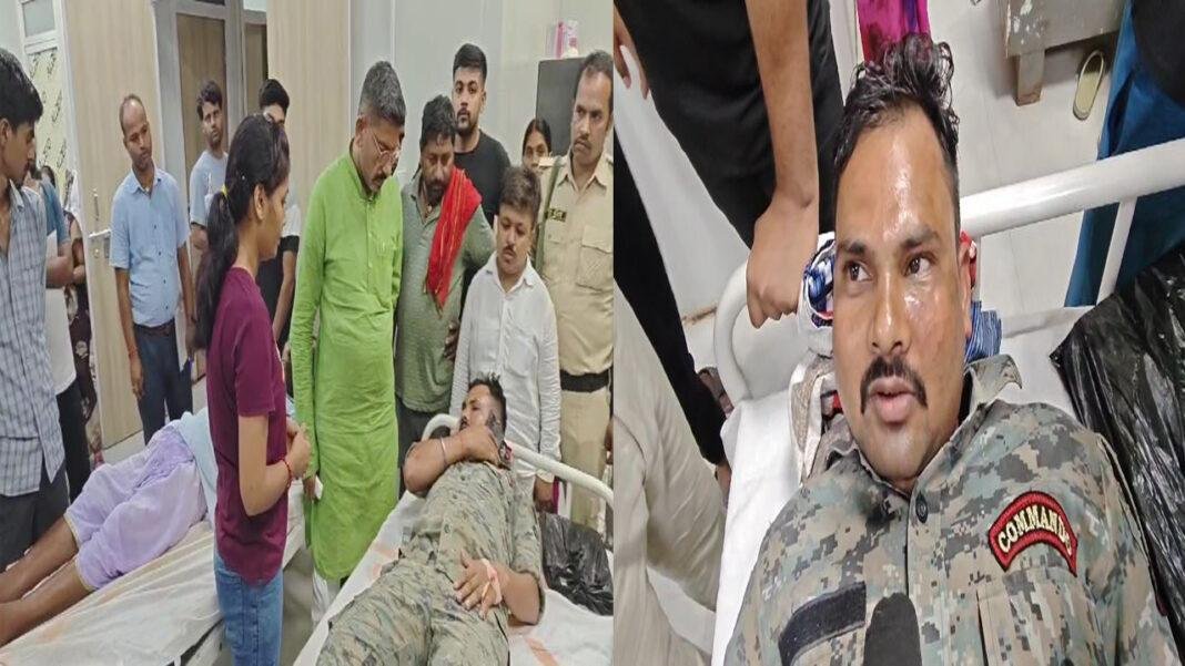 विवाद सुलझाने गई पुलिस टीम पर जानलेवा हमला, 4 जख्मी
