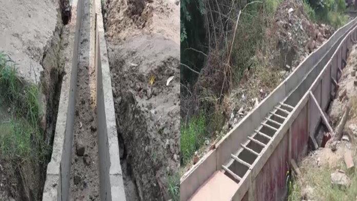 'नगर परिषद द्वारा कराया जा रहा है घटिया निर्माण'