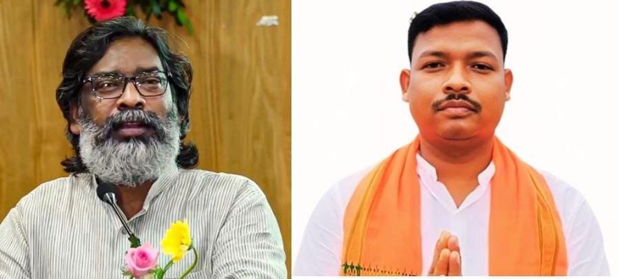 सीएम हेमंत सोरेन और भाजपा प्रत्याशी गमालियल हेम्ब्रम की फाइल फोटो