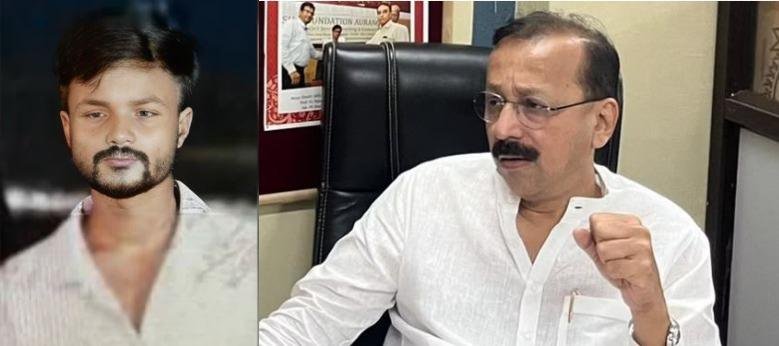 दाएं बाबा सिद्दीकी की फाइल फोटो और पुलिस को मिली तीन शूटरों में एक की पुरानी तस्वीर (बाएं)