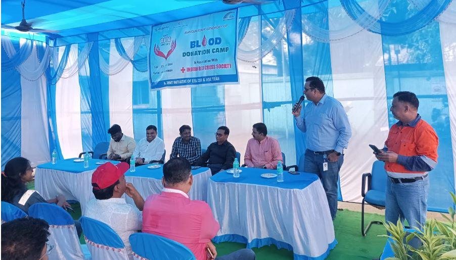 Bokaro : वेदांता ईएसएल स्टील लिमिटेड ने सियालजोरी प्लांट परिसर में रक्तदान शिविर का आयोजन किया