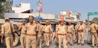 बहराइच में चप्पे-चप्पे पर है फोर्स की तैनाती