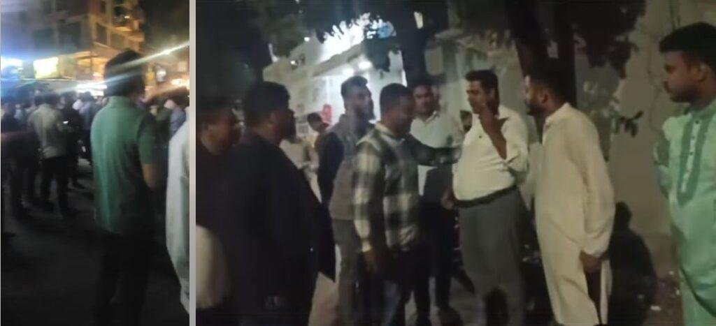 भारत ने चिन्मय दास को जमानत न मिलने पर जताई चिंता, भेजे गए जेल 5 22Scope News चटगांव के चेरागी पहाड़ मोड़ पर सोमवार शाम विक्षोभ प्रदर्शन करते अल्पसंख्यक हिंदू समुदाय के लोग।