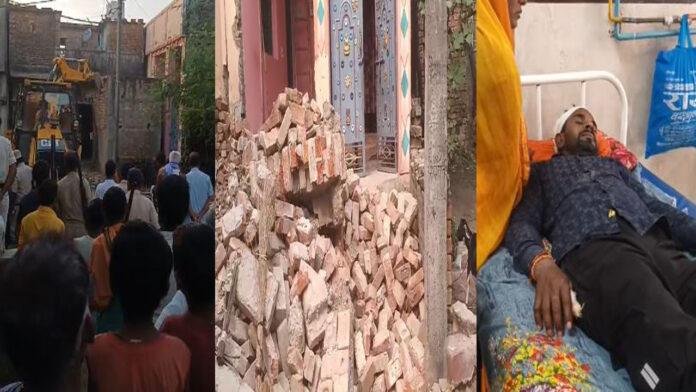 अंचल पदाधिकारी ने हटाया अतिक्रमण, हुआ विवाद, पति-पत्नी घायल