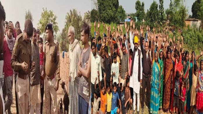 रेलवे लाइन पर बेरिकेटिंग किए जाने पर हरना गांव के ग्रामीणों ने किया विरोध, RPF ने सहयोग का दिया भरोसा