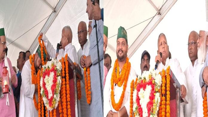बेलागंज में गरजे लालू, कहा- BJP को मूली की तरह उखाड़ फेंकेंगे