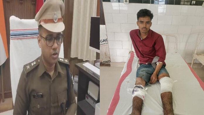 पुलिस और अपराधी में मुठभेड़, कुख्यात शार्प शूटर के पैर में लगी गोली