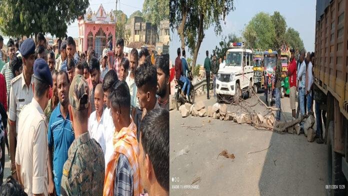 गंगा में डूबे युवक का शव न मिलने से नाराज ग्रामीणों ने घंटों किया NH जाम