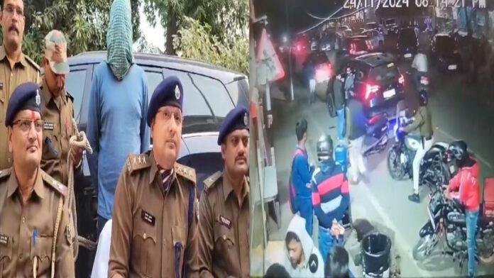पुलिस को धक्का मारकर भागने वाले आरोपी के साथ गाड़ी बरामद