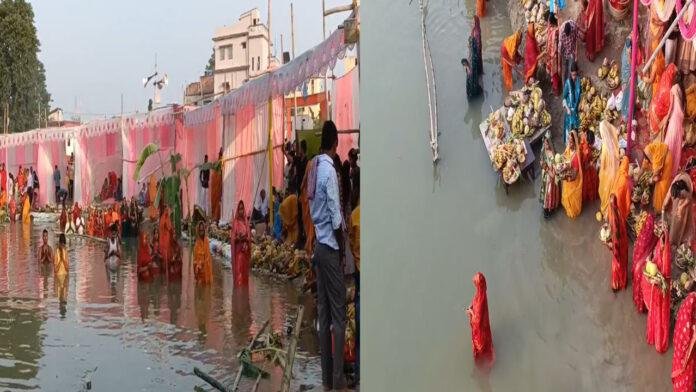 Sitamarhi Chhath छठ गीतों से गूंज रहा बिहार, अर्घ्य देने के लिए जिले के हर घाटों पर छठव्रती की उमड़ी भीड़