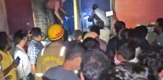 झांसी मेडिकल कॉलेज अस्पताल में हुए अग्निकांड के दौरान जारी राहत और बचाव कार्य।