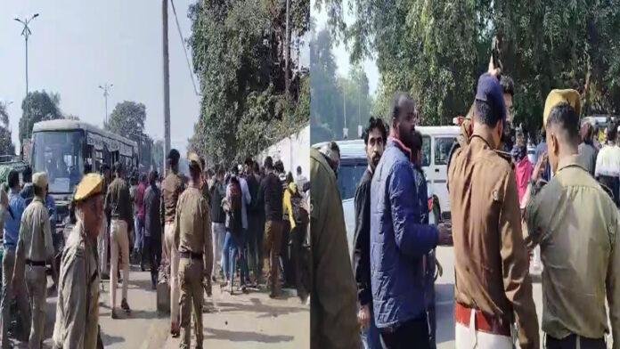 BPSC कार्यालय के सामने हंगामा कर रहे अभ्यर्थियों पर पुलिस ने भांजी लाठियां