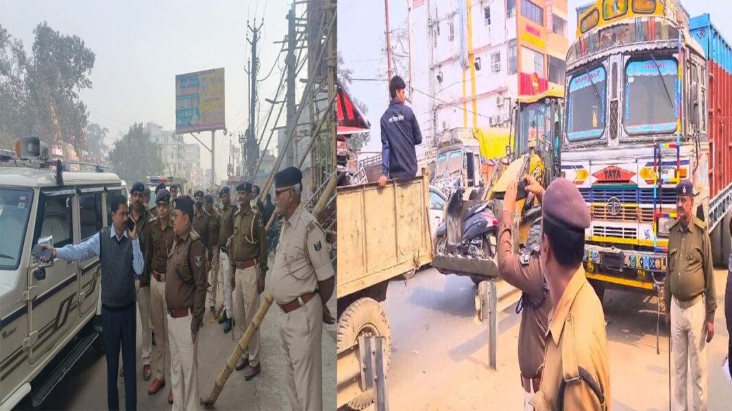 नगर निगम की तरफ से शहर में चलाया गया अतिक्रमण हटाओ अभियान