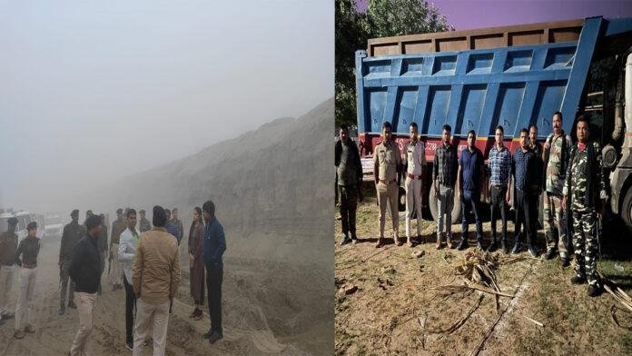 अवैध खनन, परिवहन व भंडारण से संबंधित संयुक्त कार्रवाई, वसूले गए कई लाख