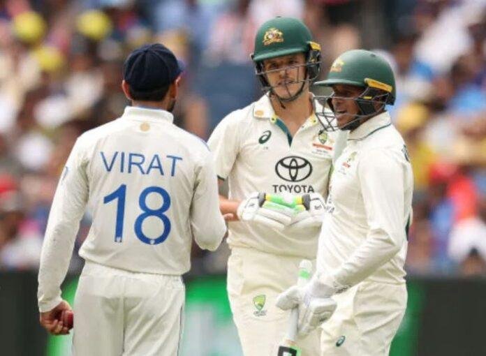 Kohli Costos मेलबर्न क्रिकेट ग्राउंड पर गुरूवार को टेस्ट मैच के दौरान हुई हाई वोल्टेज ड्रामे का दृश्य।