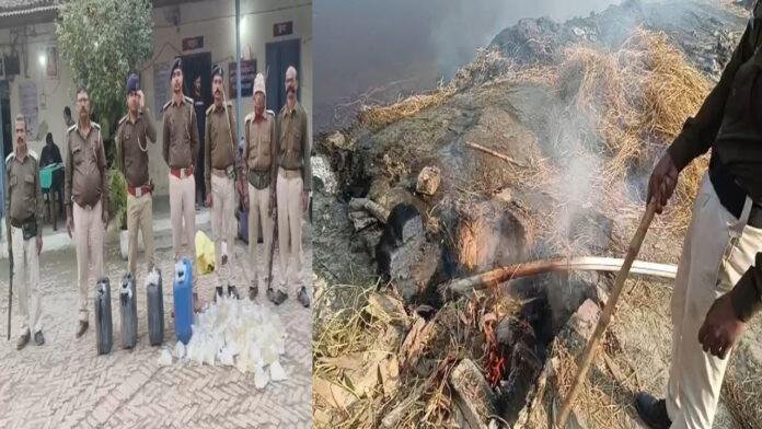 Motihari Wine गुप्त सूचना के आधार पर छापेमारी, भारी मात्रा में अवैध शराब जब्त