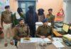 मुंगेर पुलिस ने अवैध हथियार के साथ 3 लोगों को किया गिरफ्तार
