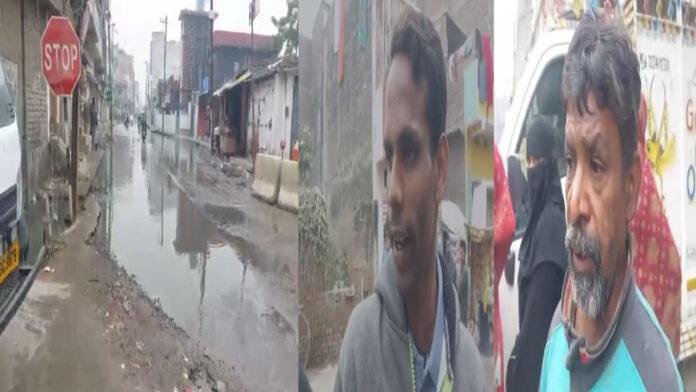 बिना बरसात के सड़कों पर लगा पानी, जनता हुई परेशान