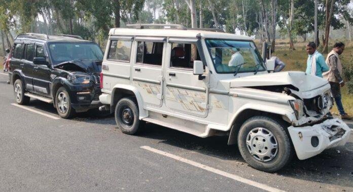 Garhwa Accident : एक के बाद टकराई 5 गाड़ियां, विधायक अनंत प्रताप देव के काफिले...