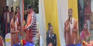 मकर संक्रांति के अवसर पर महापौर के आवास पर जुटे कई अधिकारी