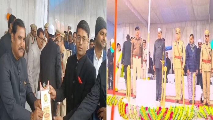 मंत्री जनक राम ने बेतिया में झंडोत्तोलन कर दी सलामी
