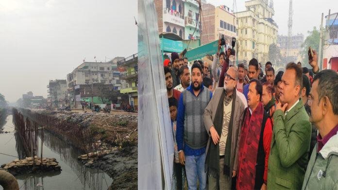 मंत्री ने मंदिरी नाले का किया निरीक्षण, कहा- जल्द होगा निवारण