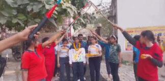 राष्ट्रीय चैंपियनशिप में तीसरा स्थान हासिल करने के बाद गांव पहुंची कुमकुम, भव्य स्वागत