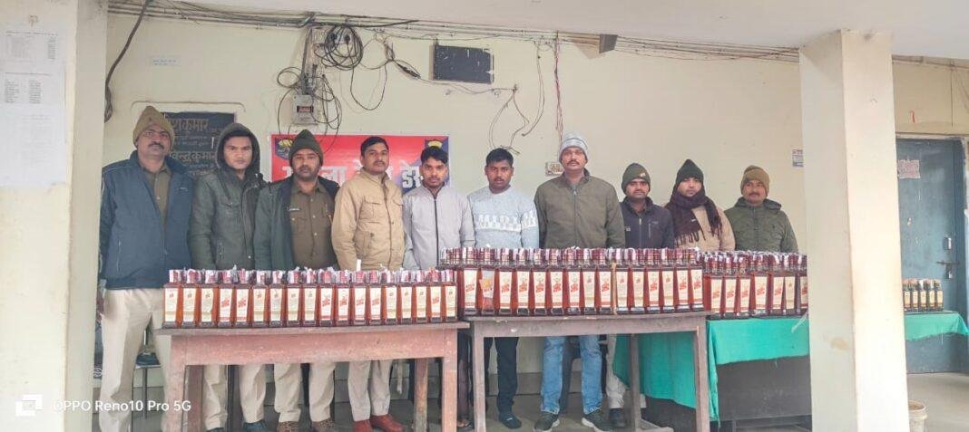 भारी मात्रा में ब्रांडेड अंग्रेजी शराब जब्त