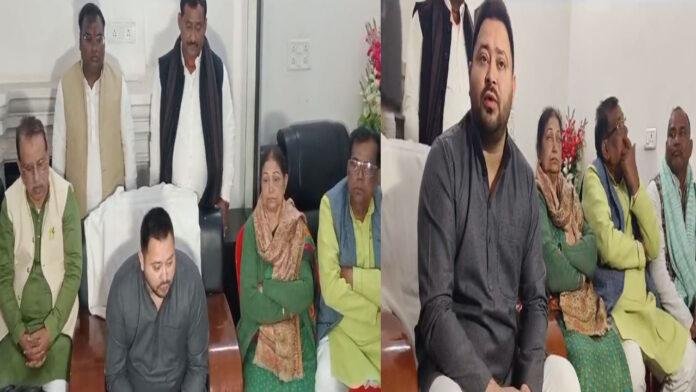 तेजस्वी पहुंचे भोजपुर, कार्यकर्ताओं ने किया भव्य स्वागत