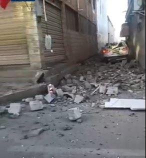 तिब्बत में मंगलवार को भूकंप के बाद तबाही का मंजर। 