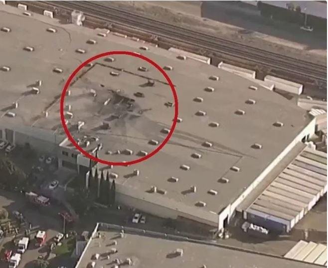 अमेरिका के कैलिफोर्निया में विमान हादसा की जारी तस्वीर। 