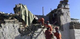मंगलवार को आए भूकंप के बाद तिब्बत में तबाही का मंजर।