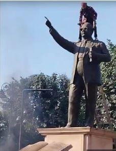 पंजाब के अमृतसर में संविधान निर्माता डॉ. भीमराव अंबेडकर की प्रतिमा