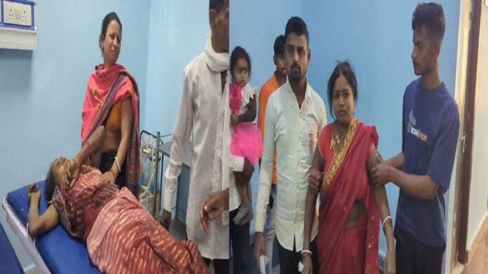 भोजपुर में अनियंत्रित होकर मैजिक गाड़ी पलटी, 35 से 40 लोग बुरी तरह से जख्मी