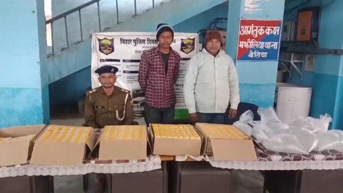 अलग-अलग ठिकानों से विदशी शराब के साथ 2 तस्कर गिरफ्तार