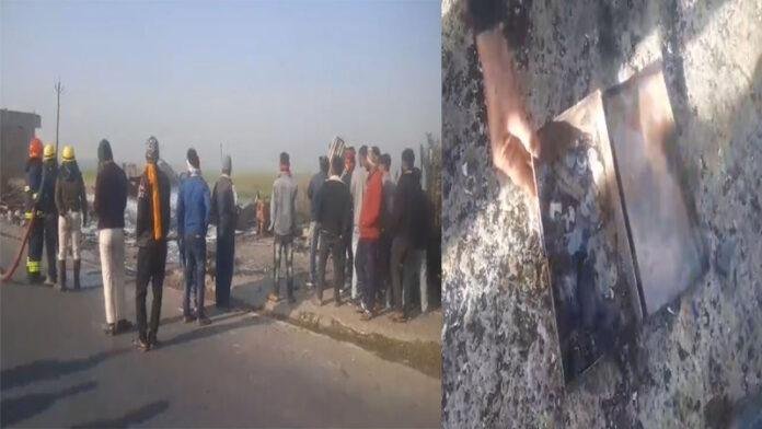 असामाजिक तत्वों ने होटल में लगा दी आग, बाल-बाल बचा मालिक का भांजा