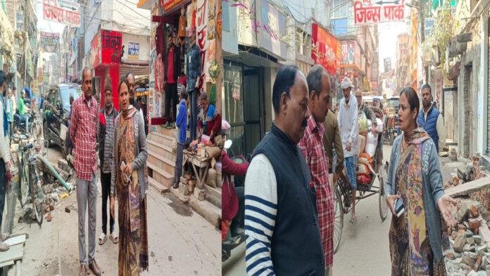 महापौर ने RCC नाला निर्माण कार्य का किया औचक निरीक्षण