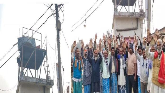 धमाकेदार आवाज के साथ फट गई नल जल योजना की टंकी