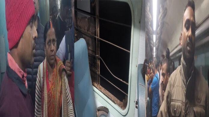 जनशताब्दी में गुंडागर्दी, सीट को लेकर विवाद, रोड़ेबाजी से खिड़कियां चकनाचूर, 2 यात्री जख्मी