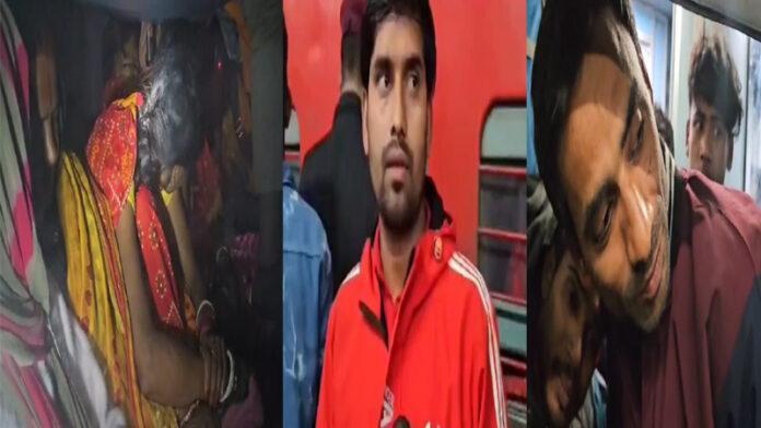 शौचालय पर बैठकर सफर करने को मजबूर हैं यात्री
