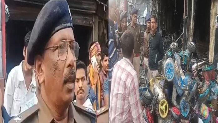 बुद्ध मूर्ति के पास कमर्शियल कॉम्प्लेक्स में लगी भीषण आग, एक की मौत