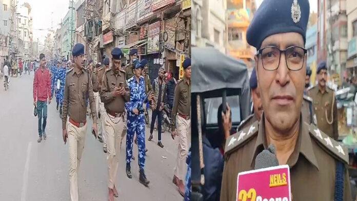 वसंत पंचमी को लेकर पटना पुलिस ने किया फ्लैग मार्च