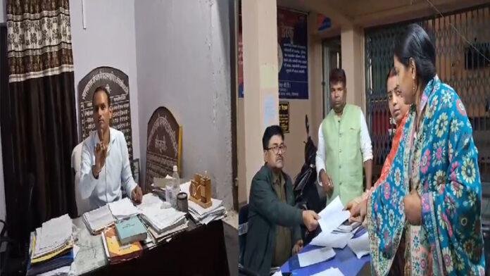 महिला फरियादी के अंचल कार्यालय पहुंचने पर CO और प्रमुख पति भिड़े