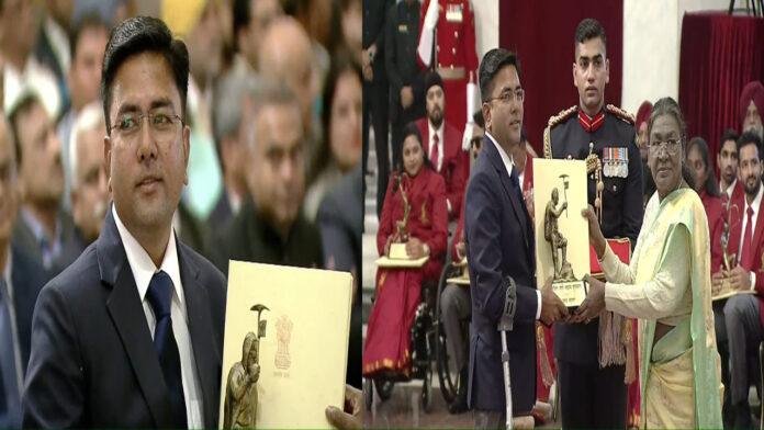 छपरा के दिव्यांग पर्वतारोही उदय को राष्ट्रपति ने किया सम्मानित, जिले में खुशी